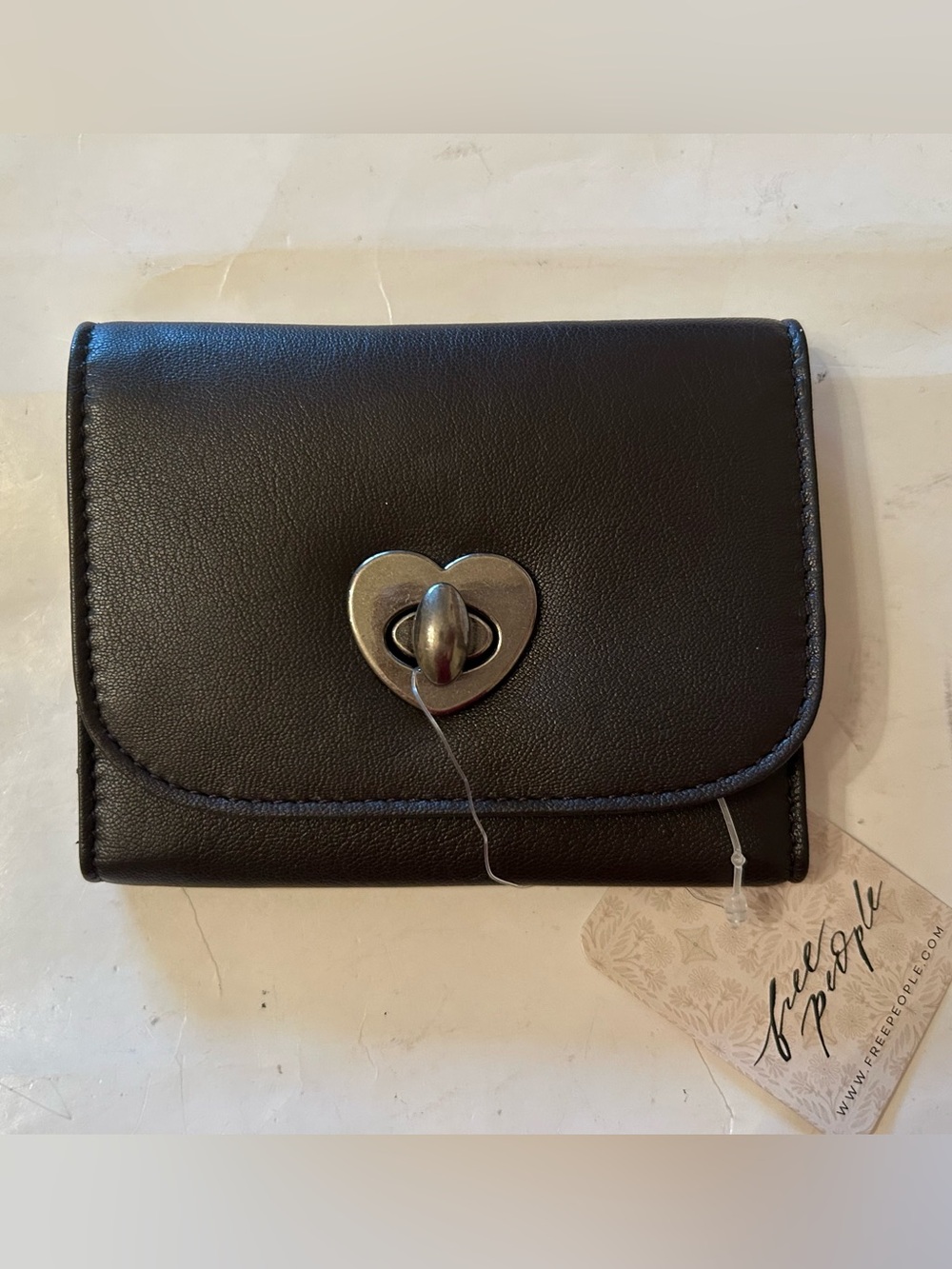 Free People NWT espresso dark brown/black wallet